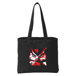 Echo Bird Red & Black Owl Beach Wash Tote - Black - OS controller