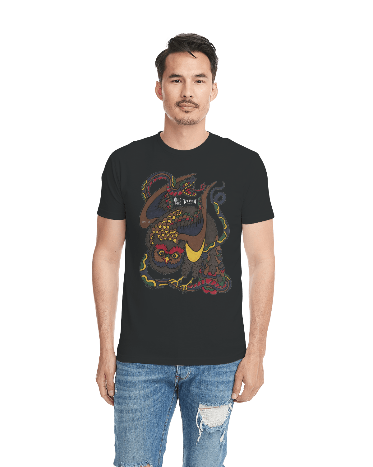 Special Edition Echo Bird Viper by Zombie Mommie Men's Premium Sueded Tee - Black - S